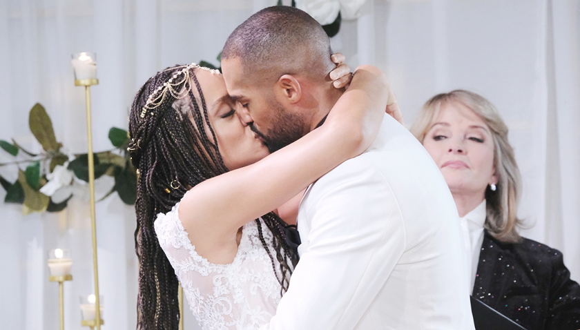 Days Of Our Lives Scoop: Lani Price And Eli Grant Kiss After Being Pronounced Man And Wife