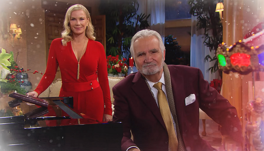 Bold And The Beautiful Scoop: Brooke Forrester And Eric Forrester Celebrate Christmas