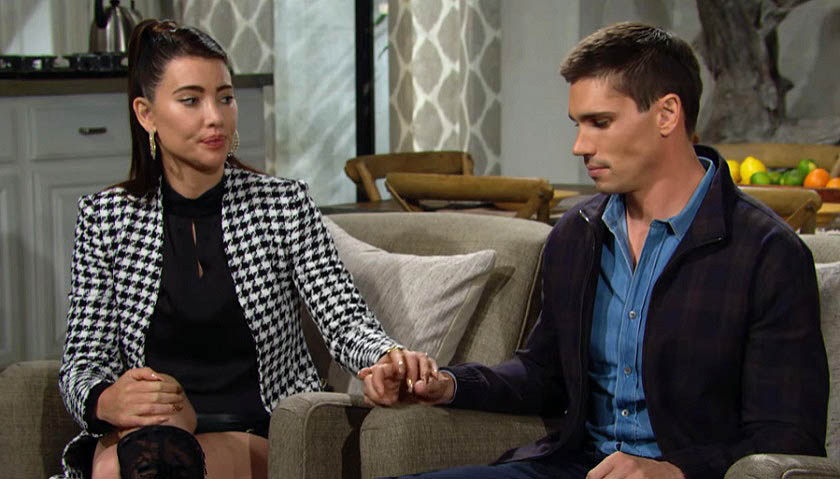 Bold And The Beautiful Scoop: Steffy Forrester Holds Her Husband's Hand As He Braces For His Father's News