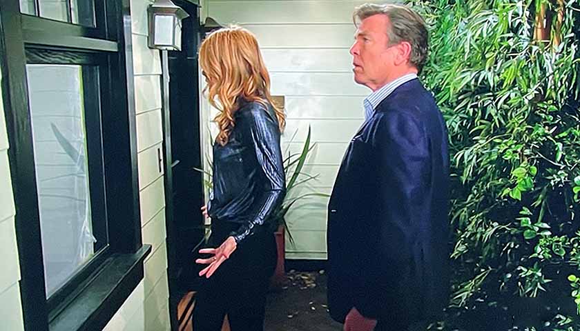 Young and The Restless Scoop: Phyllis Summers And Jack Abbott Outside Keemo Abbott's House