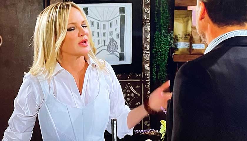 Y&R Scoop: Sharon and Nick discuss champagne bottle