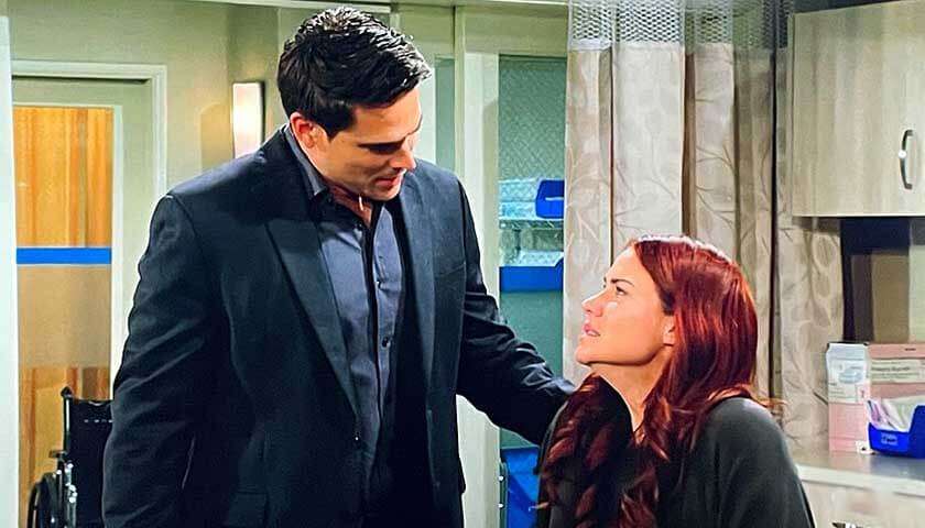 Y&R Scoop: Adam tries to reassure Sally at the hospital