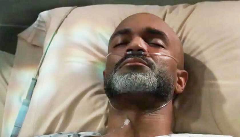 General Hospital: Curtis lies in a hospital bed