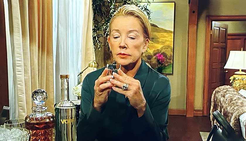 Young And The Restless: Nikki stares at a shot of vodka