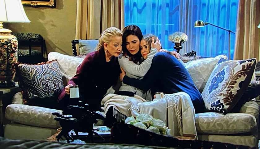 Y&R Scoop: Nikki, Victoria and Claire share a group hug