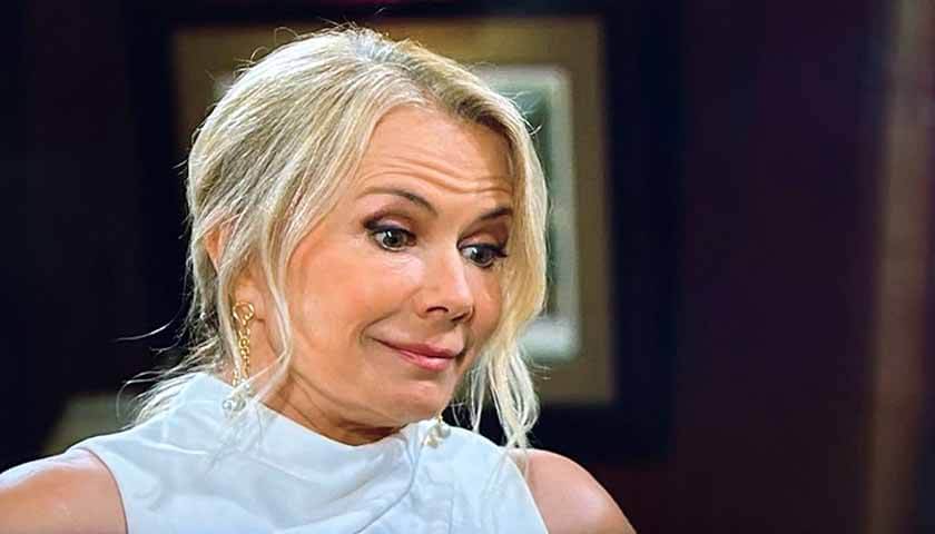 B&B Scoop: Brooke has uncomfortable expression on her face