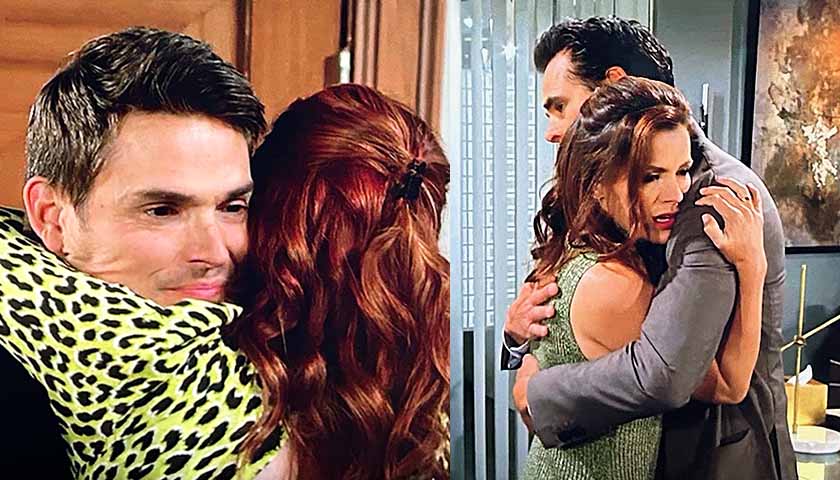 Young And The Restless: Adam hugs Sally and Chelsea hugs Billy