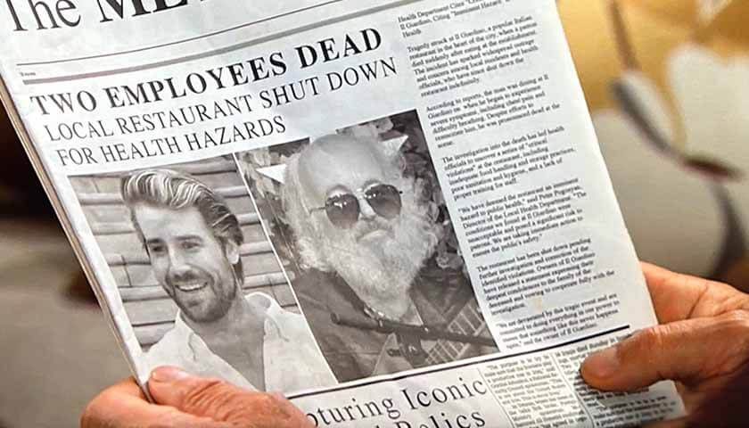 B&B Scoop: Newspaper article about Hollis and Tom's deaths