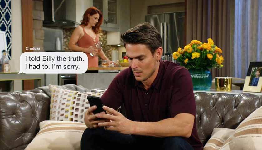 Young And The Restless: Adam gets an alarming text from Chelsea