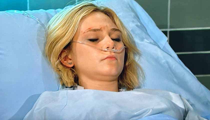 Y&R Scoop: Lucy lies unconscious in a hospital bed