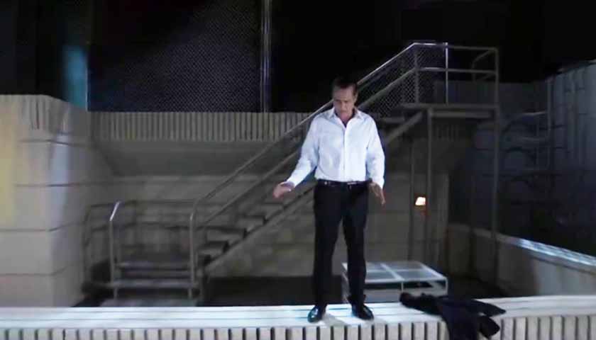 General Hospital: Sonny stands on the roof ledge, looking down