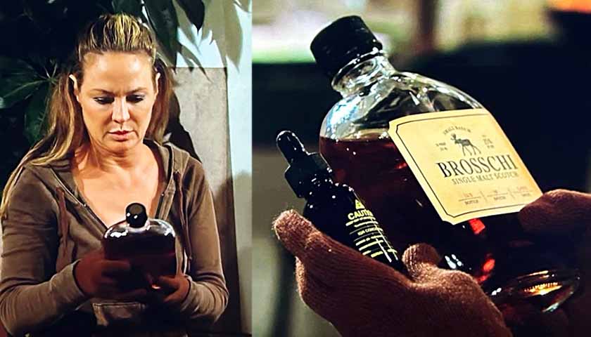 Young And The Restless: Sharon holds Daniel's whisky and a bottle of poison