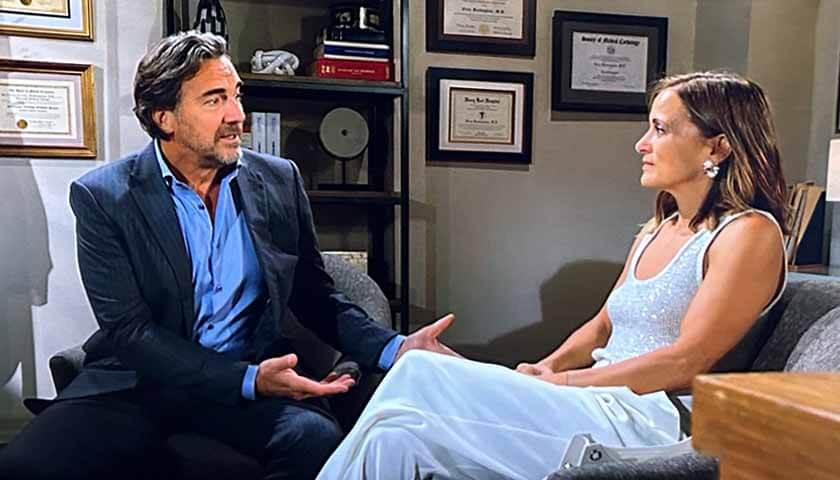 Bold And The Beautiful: Ridge and Taylor wait in Dr. Buckingham's office