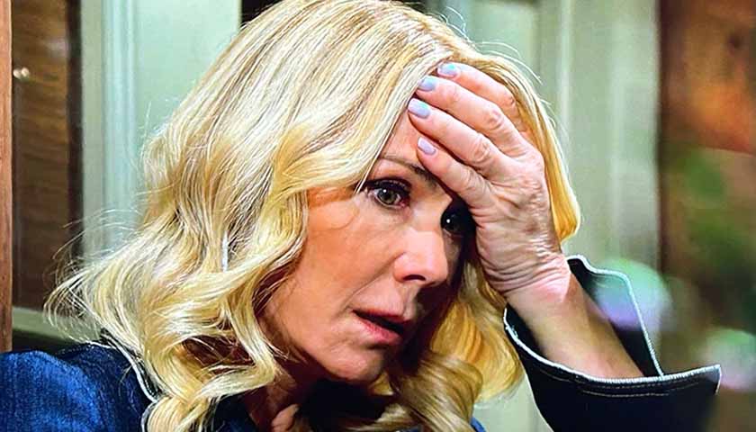 Bold And The Beautiful: A stunned Brooke puts her hand on her forehead