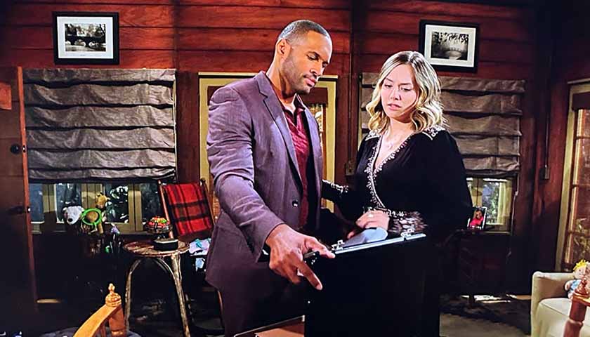 Bold And The Beautiful: Carter prepares to sign the LLC, with Hope beside him