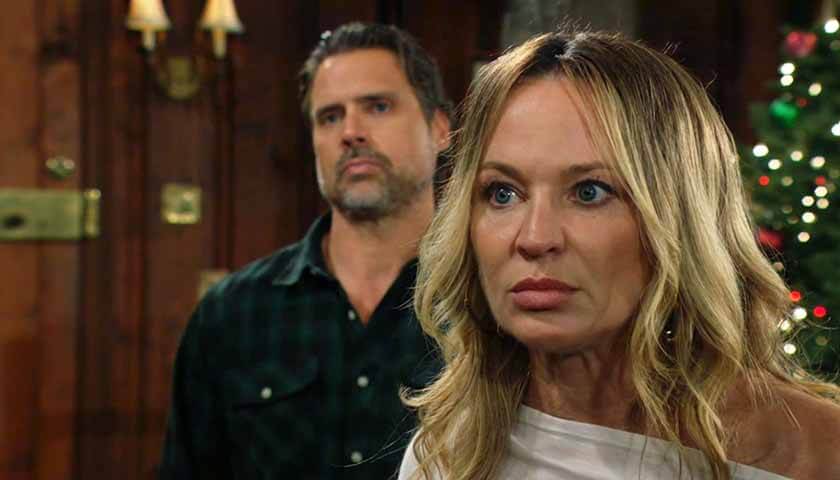 Young And The Restless: Sharon glares at Phyllis as Nick stands behind her