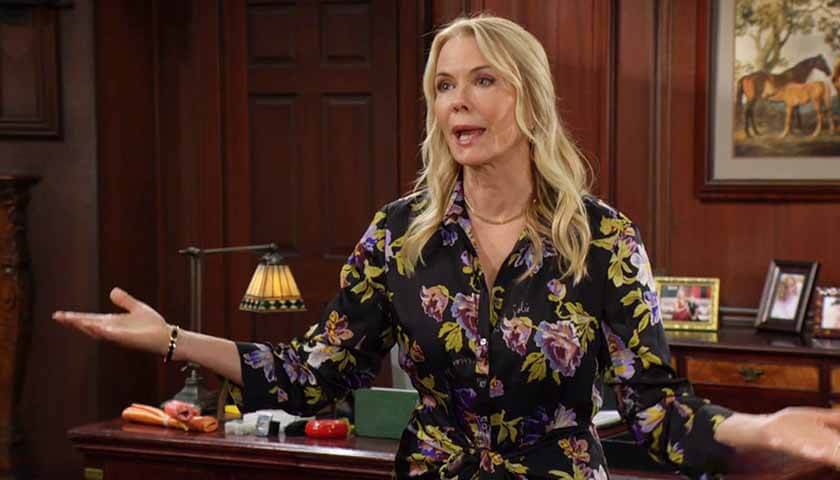 B&B Scoop: Brooke puts her hands in the air in the CEO office