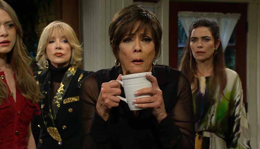 Y&R Scoop: Jordan drinks the tea as Nikki, Victoria and Claire watch