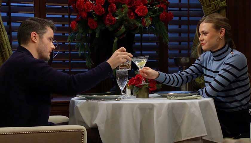 Y&R Scoop: Claire and Kyle clink glasses