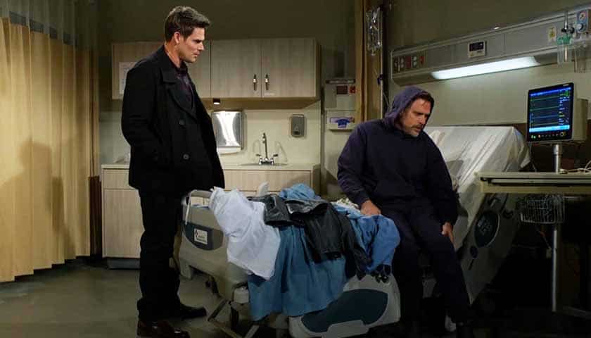 Y&R Scoop: Adam watches as Nick gets ready to leave the hospital