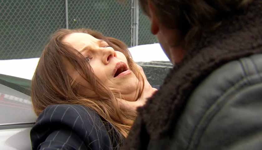 Y&R Scoop: Matt puts his hand around Sienna's neck