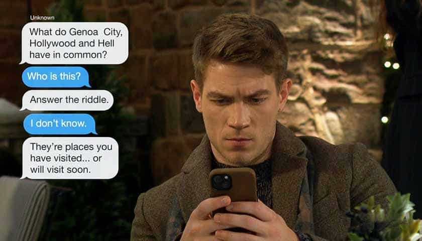Y&R Scoop: Noah's confused by the text messages he receives