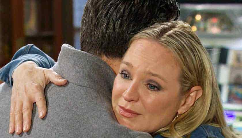 Y&R Scoop: A teary eyed Sharon hugs Nick