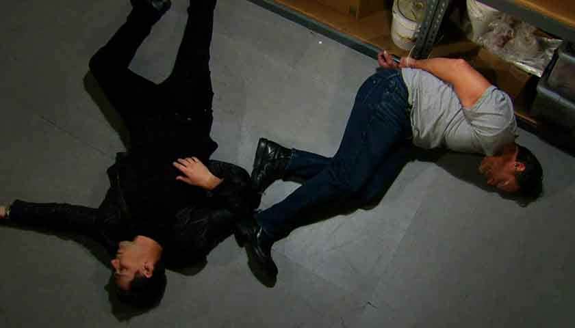 Y&R Scoop: Nick and Adam lie unconscious in the storage room 