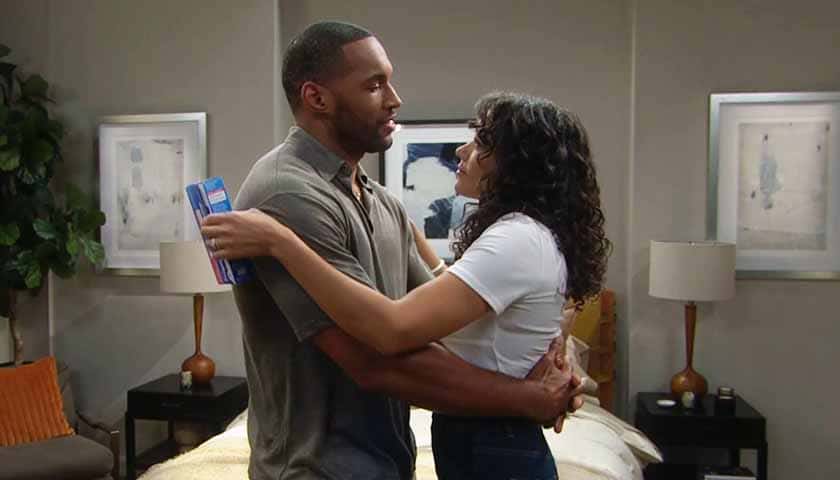 B&B Scoop: Carter puts arms around Daphne as she holds pregnancy test