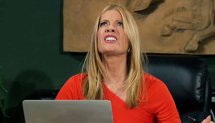 Young And The Restless Spoilers: A frustrated Phyllis looks up at the ceiling