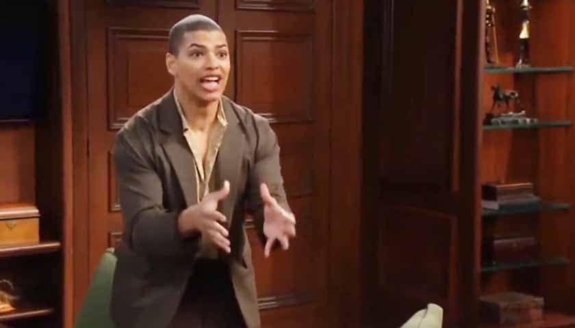 B&B Scoop: Zende puts his hands out as he complains to Carter