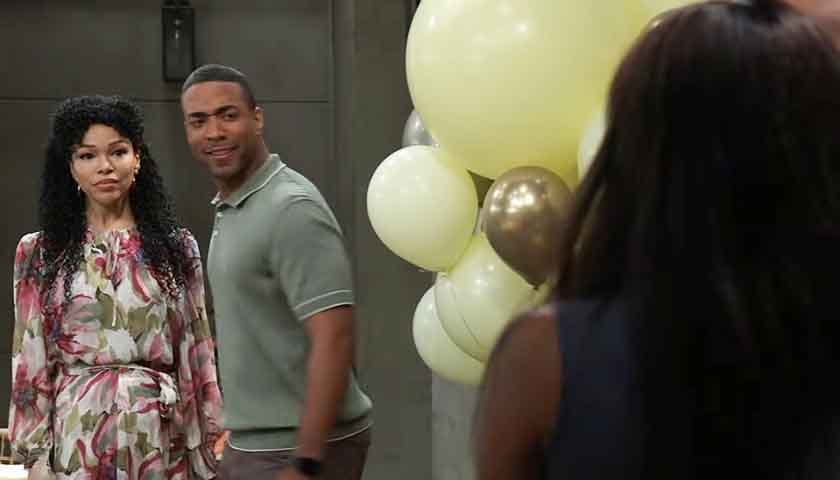 GH Scoop: Portia and Isaiah watch Jordan and Curtis walk in to the shower