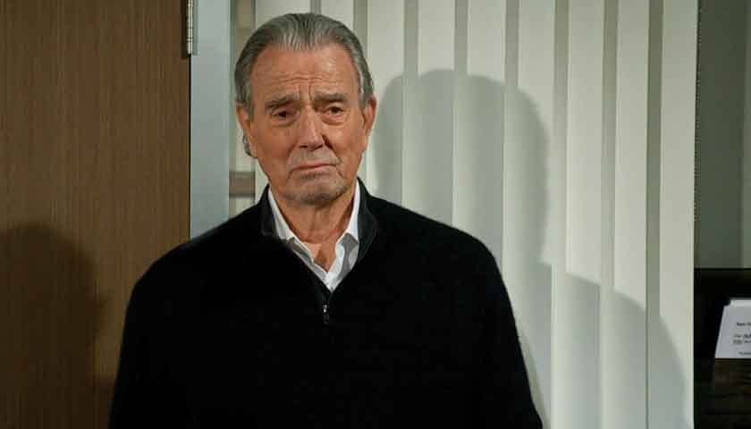 Y&R Scoop: A teary eyed Victor stands at the back of Nikki's hospital room