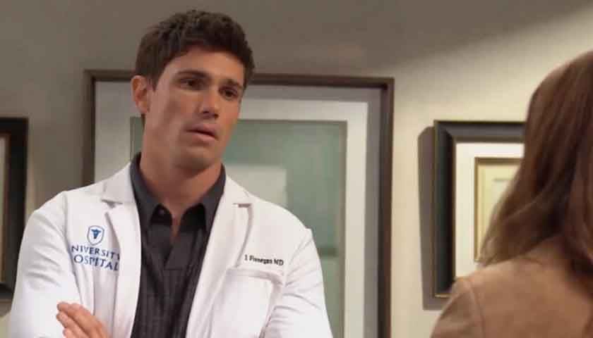 B&B Scoop: Finn crosses arms over his chest as he speaks to Sheila