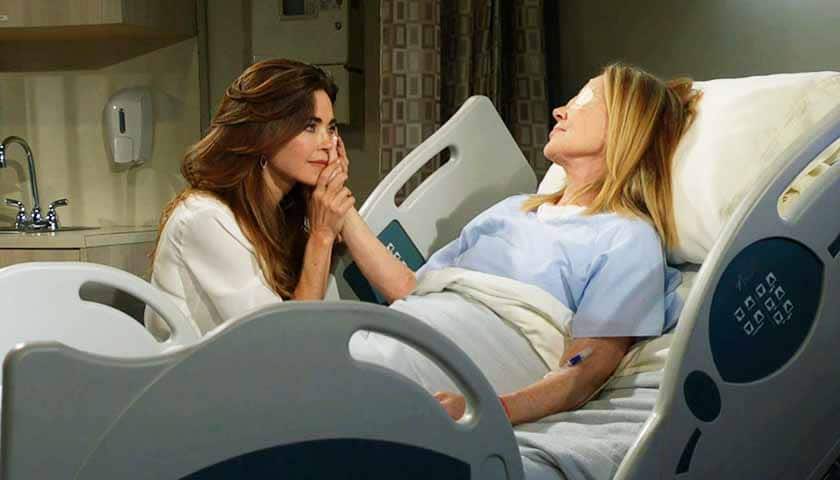 Young And The Restless Spoilers: Nikki touches Victoria's face as she lies in a hospital bed