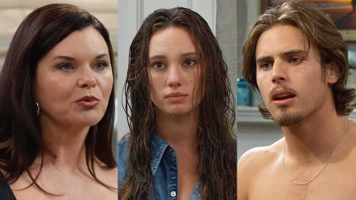 Bold And The Beautiful Week Of August 24 Spoilers: Katie (Heather Tom) insults Dylan (Sydney Bullock) in front of a stunned Will (Crew Morrow)