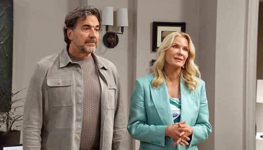Bold And The Beautiful August 17 Spoilers: Ridge (Thorsten Kaye) and Brooke (Katherine Kelly Lang) in their hotel room