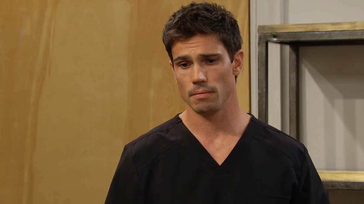 Finn in his office on Bold and the Beautiful