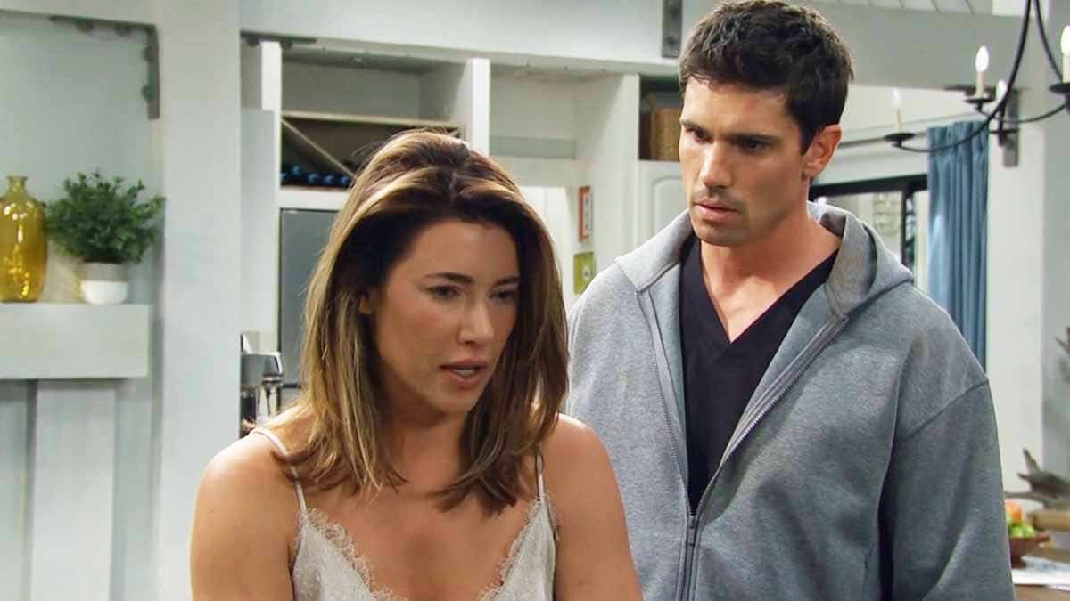 Steffy and Finn at the cliff house on Bold and the Beautiful