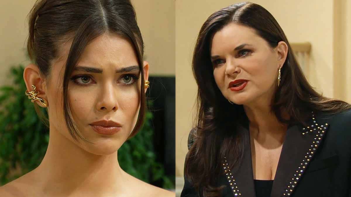 Electra and Katie at the Forrester estate on Bold and the Beautiful