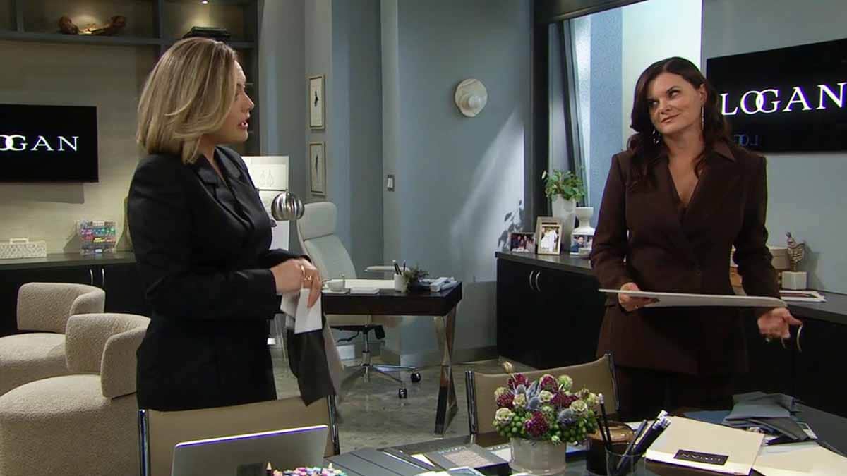 Katie and Hope at Logan on Bold and the Beautiful