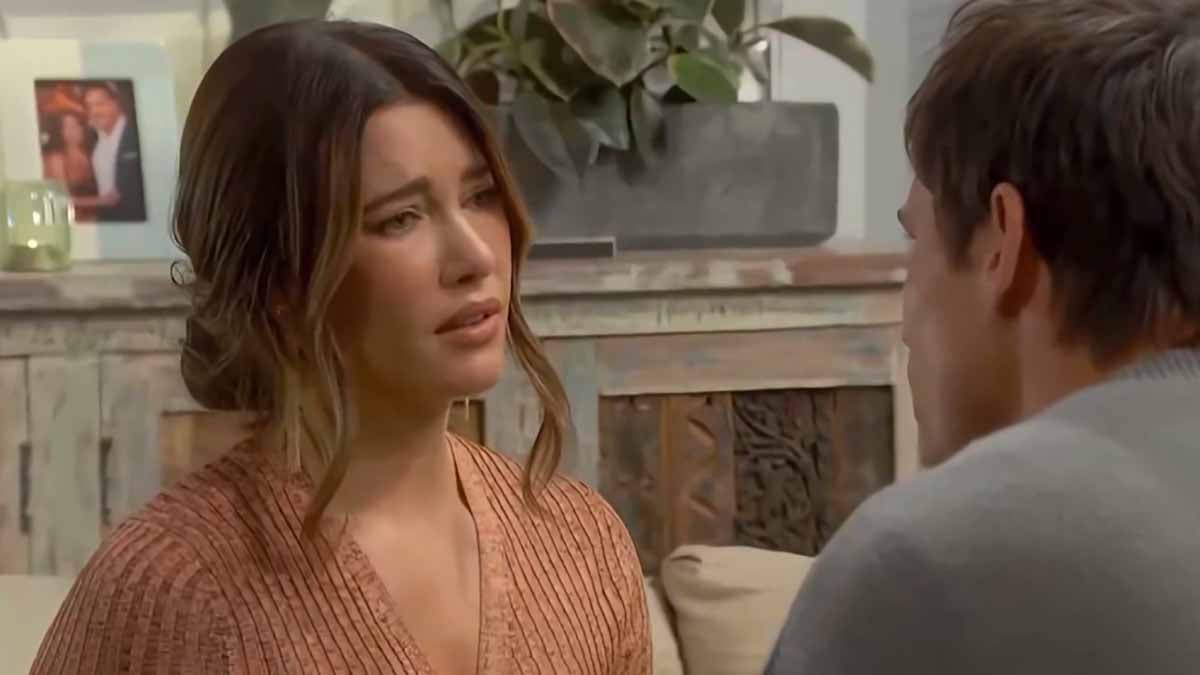 Steffy and Finn at the cliff house on Bold and the Beautiful