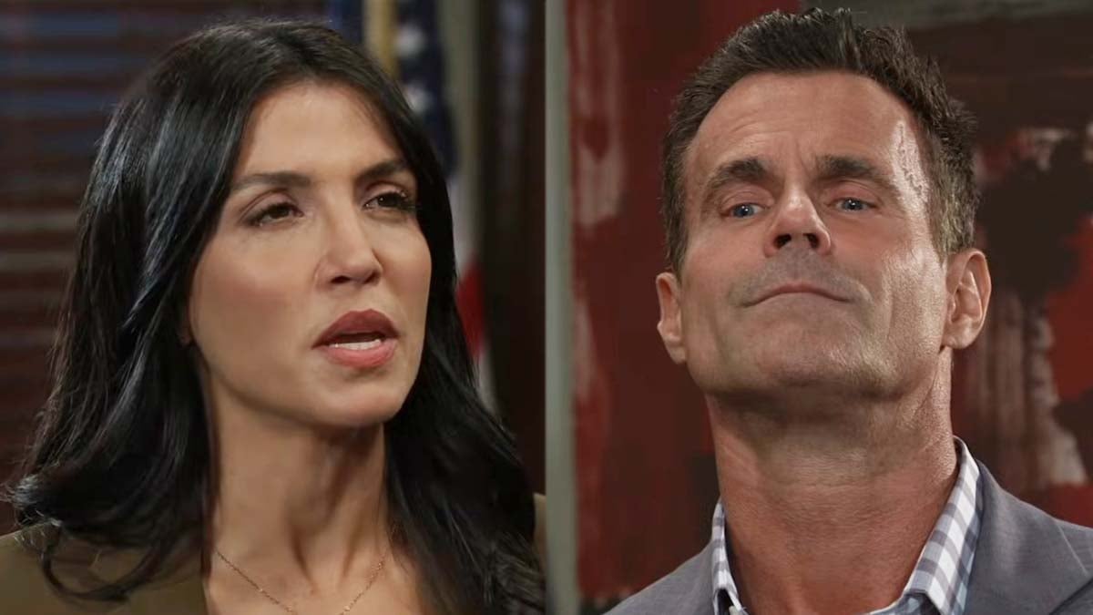 Justine plots with Drew on General Hospital