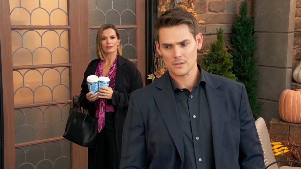 Chelsea watches a troubled Adam on Young And The Restless