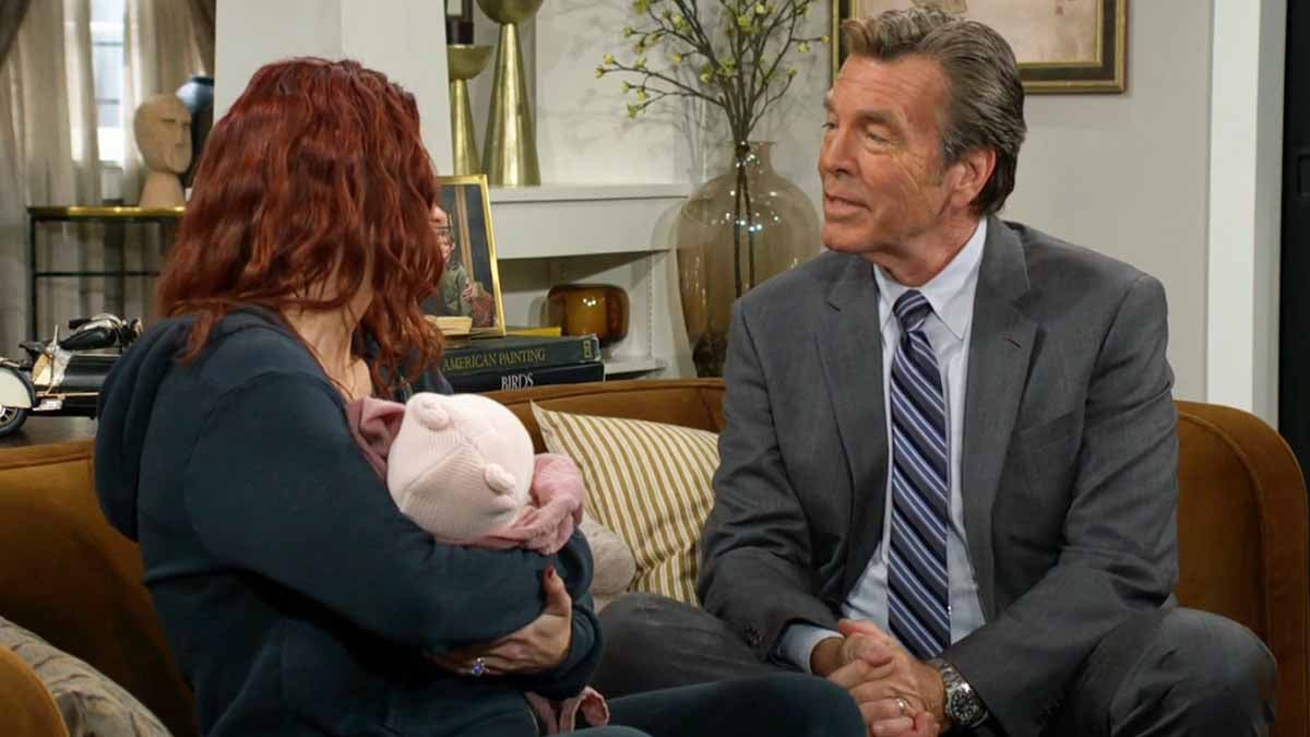 Sally holds baby Ruby beside Jack on Young And The Restless