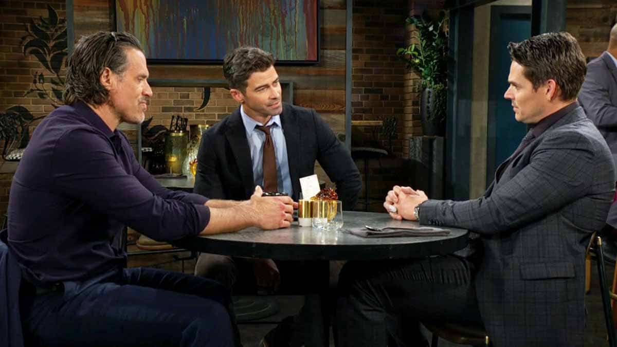 Burrow, Nick and Adam at Society on Young and the Restless