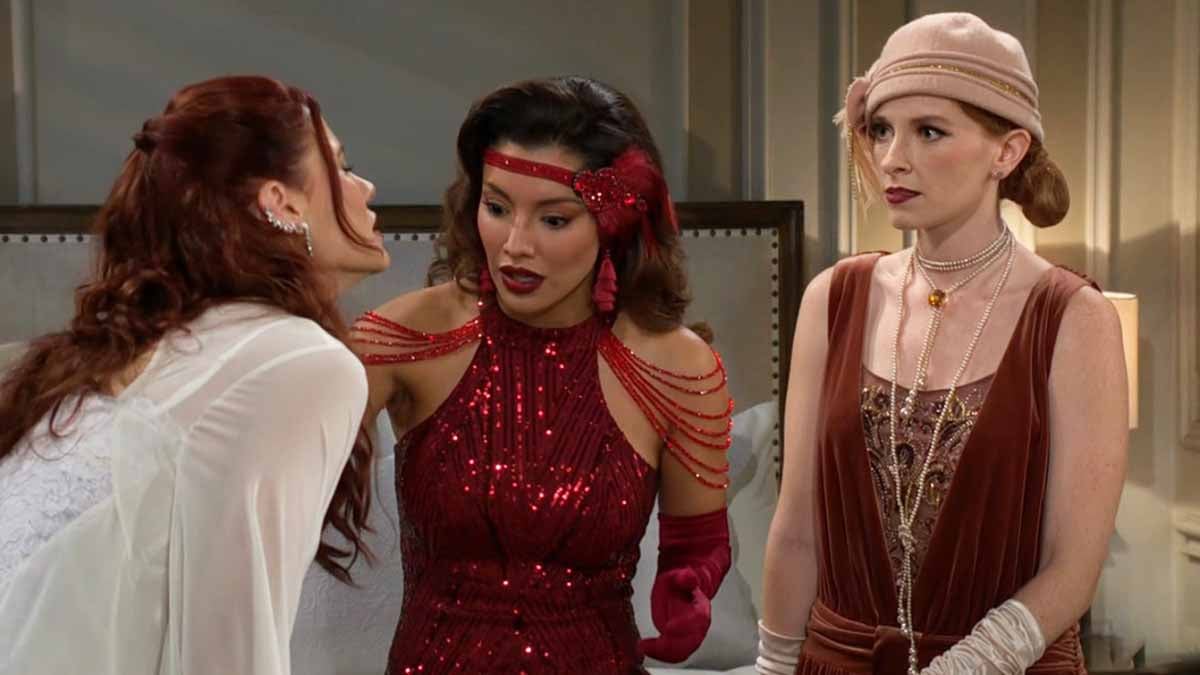 Audra and Coco ask Sally what's wrong on Young and the Restless